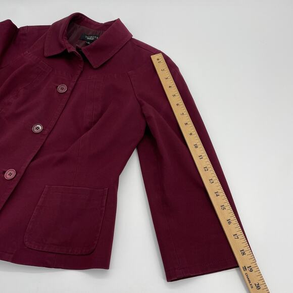 TALBOTS Womens Jacket Blazer Size 6 Red Button Front Suit Layer Professional - Picture 6 of 7